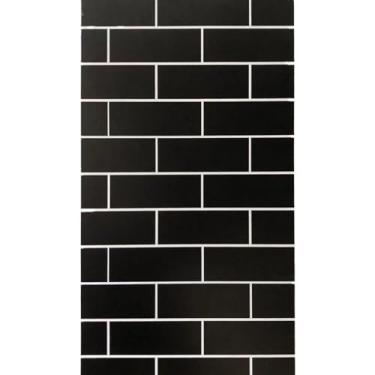 Imagem de Adesivo de papel de parede autoadesivo de PVC com tijolo preto e branco moderno para sala de estar e quarto