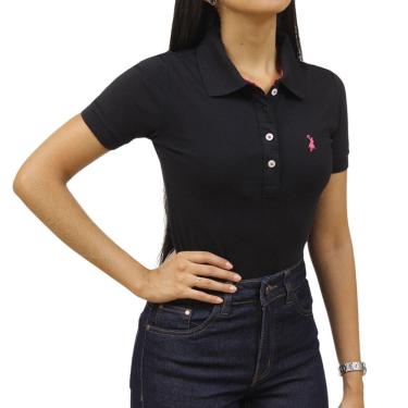 Imagem de Camisa Gola Polo Feminina Preta Austin 38025
