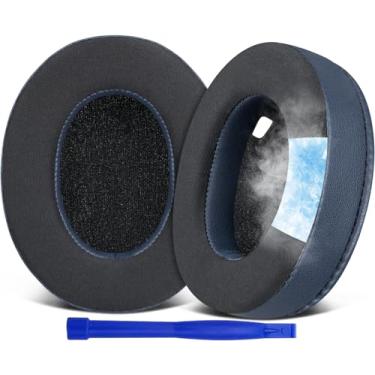 Imagem de SOULWIT Substituição de Almofadas de Gel Refrescante para Sony WH-1000XM4 (WH1000XM4), Com Espuma de Isolamento de Ruído de Alta Densidade, Espessura Adicional, Sem Afetar o Sensor - Azul Marinho