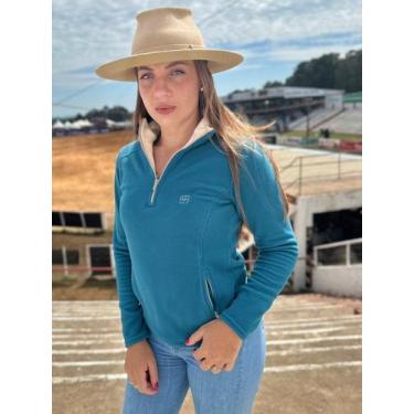 Imagem de Blusão Fleece F. - Empório Horse, Azul petróleo, M