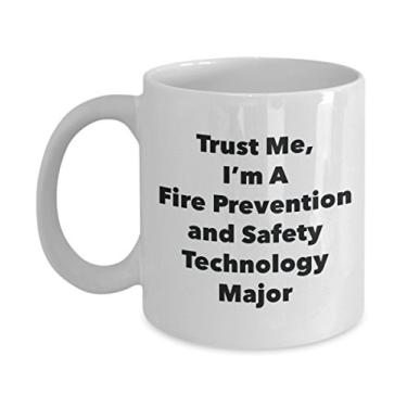 Imagem de Trust Me, I'm A Fire Prevention and Safety Technology Major Caneca - Caneca de café divertida - Lindas ideias de presentes de formatura para amigos e colegas de classe (325 ml)