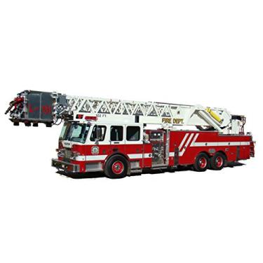 Imagem de Rogue River Tactical Adesivo de parede de caminhão de bombeiros grande decoração de quarto de bombeiros meninos decoração de caminhão de bombeiros motor descascar e colar