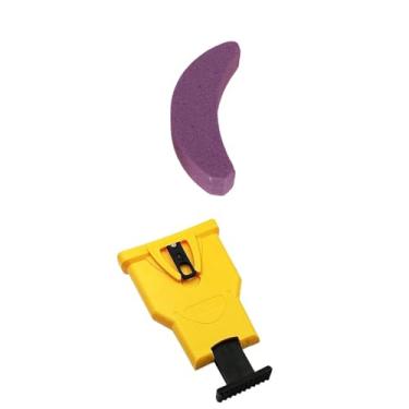 Imagem de Whtkoph Afiador de Dentes de Motosserra, Ferramenta de Afiação de Motosserra, Afiador de Motosserra Universal Portátil com Pedras de Amolar para Uso Externo, Saco Plástico de Bolhas, Tamanho real