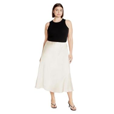 Imagem de City Chic Saia feminina plus size Miranda, creme, 14
