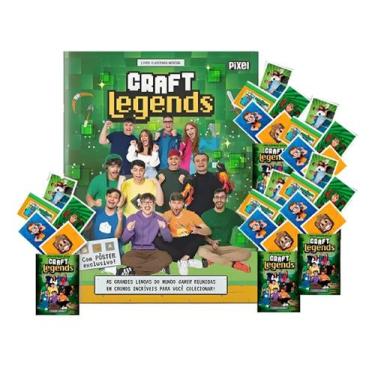 Imagem de Álbum Craft Legends Com 100 Figurinhas 20 Envelopes E Poster - Pixel