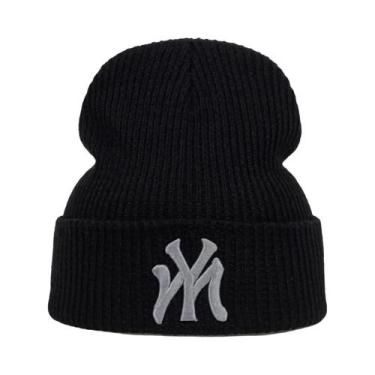 Imagem de Gorro Bordado Quente Unissex, Boné Hip De Outono E Inverno Para Mulher