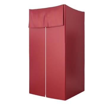 Imagem de Provador dobrável, provador portátil com cortina blackout para boutique, shopping center, escritório, eventos, ganchos de estrutura leves(Red,100 * 100cm)