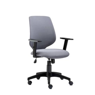 Imagem de Cadeira de Escritório Giratória Bora Roal Preto Encosto Tela Assento Cinza
