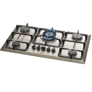 Imagem de Fogao Cooktop Fischer 5 Bocas Tripla Chama A Gas Mesa Inox