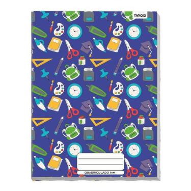 Imagem de Caderno quadriculado 1x1cm 48 folhas 200x275mm cd - tamoio