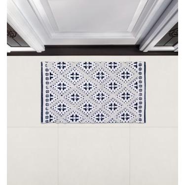 Imagem de Tapete Tufting Algodão 45x75cm | Felpudo, Macio e Estampa Geométrica – Para Sala, Quarto, Entrada ou Lavabo