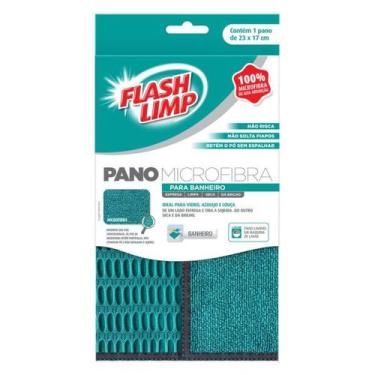 Imagem de Kit c/2 PANOS MICROFIBRA PARA BANHEIRO Flash Limp