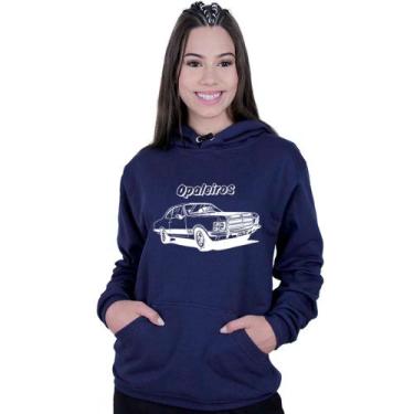 Imagem de Moletom Unissex Canguru Opala Muscle Car Opaleiros - LAFRE, Azul marin