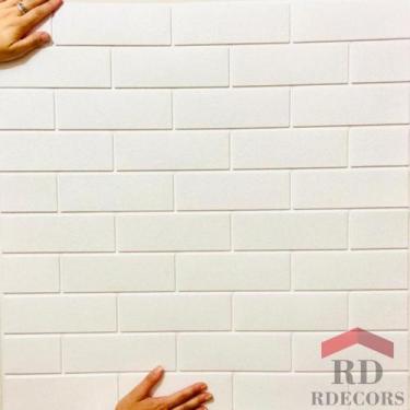 Imagem de 9 Painéis De Espuma 3d Revestimento 70x70 Autocolante Tijolo Liso - Rd