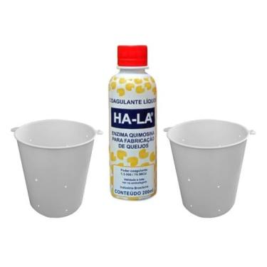 Imagem de Kit Coalho Ha-La 200Ml Queijos E 2 Formas Opusplast De 500G - Combo