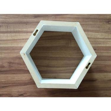 Imagem de Nicho Hexagonal 1 Unidade Colmeia 30x25x10cm Mdf 15mm Cores - B&D Arte