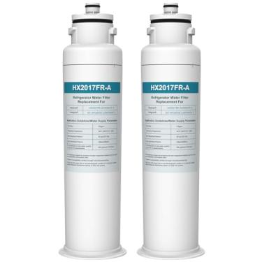 Imagem de HX2017FR-A/HX2017F-A Filtro de água, compatível com Hisense HRF266N6CSE1, HRF266N6CSE, HRF209N6CSE, HRF254N6TSE, HRF254N6DSE Geladeira, Insignia NS-WF26FD9-1/WF26FD9-1 (Pacote com 2