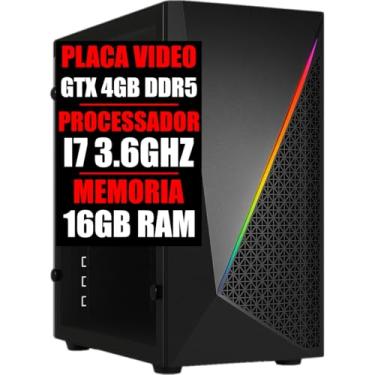 Imagem de PC GAMER I7 3.6GHZ, GTX 4GB DDR5, 16GB RAM, SSD 480GB (8GB RAM + SSD 480GB)