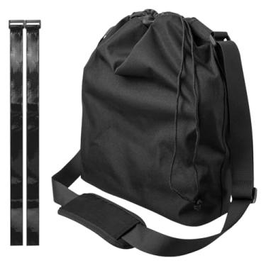 Imagem de simhoa Bolsa de transporte para halteres, bolsa esportiva, com bolso para armazenamento e alça ajustável, transversal para academia durante a noite e treino