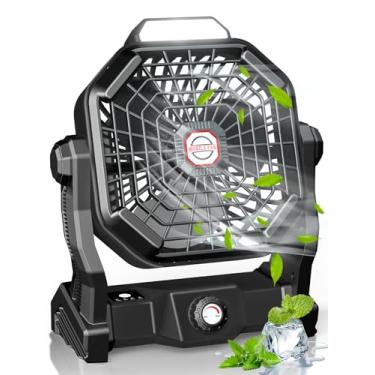 Imagem de Drchop ventilador solar de acampamento (vermelho)