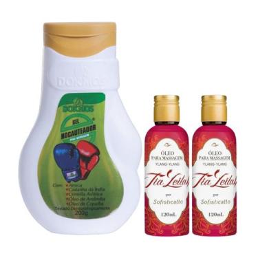 Imagem de Kit 1 Gel Massageador Nocauteador combate dores e 2 Óleo para Massagem
