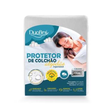 Imagem de Protetor de Colchão Impermeável de Algodão Duoflex Solteiro, Casal, Qu