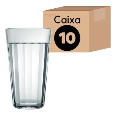 Imagem de Copo Americano 450ml Nadir Jogo De Copos De Vidro Kit Com10