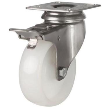 Imagem de Rodizio Inox 5 Pol. Giratório Placa Freio Total 170 Kg - COLSON