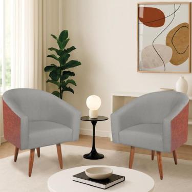 Imagem de Kit 2 Poltronas Jade Decorativa Moderna Sala de Estar Quarto Escritóri