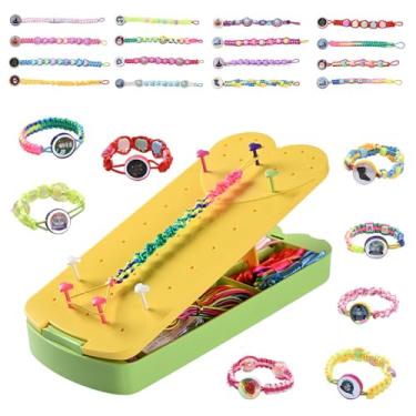 Imagem de QDGMXIV Kit de fabricação de pulseiras para meninas 7, 8, 9, 10, 11, 12 anos, artes e artesanato, presentes infantis para aniversário