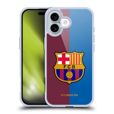 Imagem de Head Case Designs Capa de gel macio oficialmente licenciada pelo FC Barcelona Home 2024/25 Crest Kit compatível com Apple iPhone 16