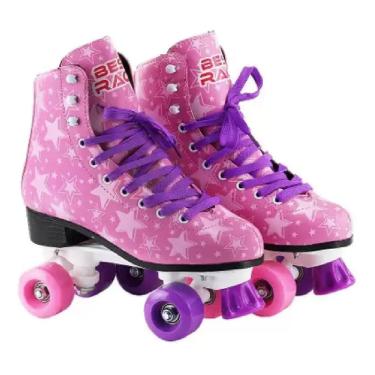Imagem de Patins Retro Best Race Freio Frontal 37 A 38 Rosa R2947