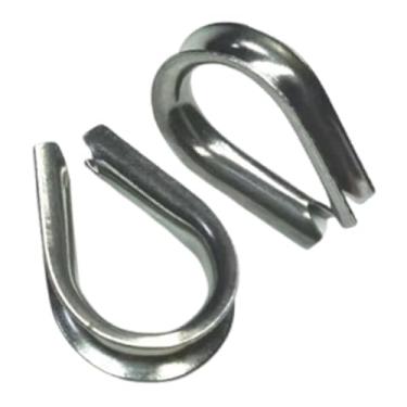 Imagem de MERIGLARE 2 peças de braçadeiras para cabos de aço, grampos para cabos, fixação de fios de corda, fixador profissional para encaixe de cabos, academia, Anéis de Clipe para 6 Mm