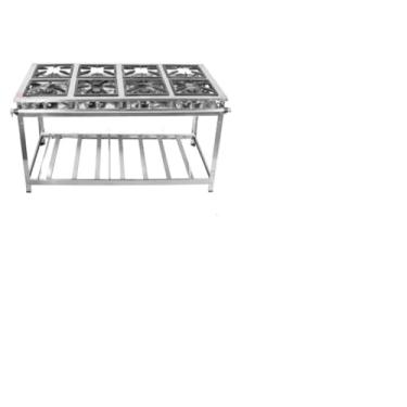 Imagem de Fogão Industrial 8 Bocas 30x30 P7 Baixa Pressão em Aço Inox