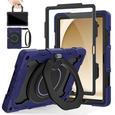 Imagem de ROISKIN Capa para Galaxy Tab A9 Plus/A9+ (11 polegadas) com protetor de tela HD e alça de ombro, capa para tablet Samsung A9 Plus 2023 SM-X210/X216/X218 com suporte 360 | proteção contra quedas de 4,5