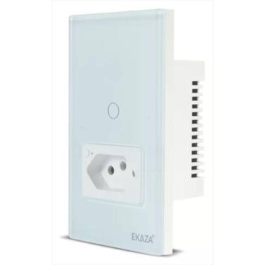 Imagem de Interruptor Touch Wi-Fi Inteligente 1 Botão E 1 Tomada Ekaza