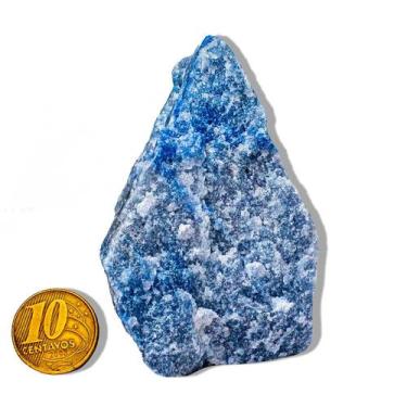 Imagem de 01 Quartzo Azul Pedra Pé Serrado 5 a 9cm 100 a 200g Tipo B - Cristaisd