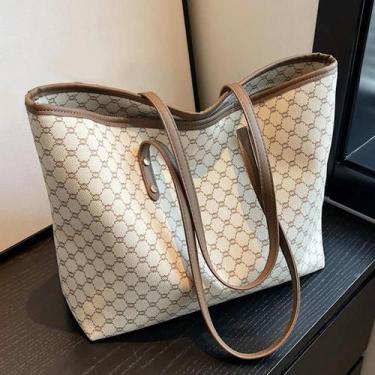 Imagem de Bolsa De Ombro Feminina De Grande Capacidade Em Couro PU, Bolsa Versát