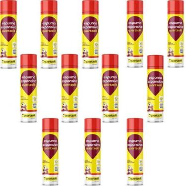 Imagem de Kit C/12 Espuma Expansiva Poliuretano 500Ml/340G Quartzolit