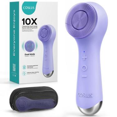 Imagem de Escova de limpeza facial COSLUS Face Scrubber 2 em 1 Spin & Vibration