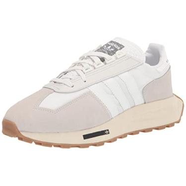 Imagem de adidas Originals Tênis masculino Retropy E5, Branco de cristal/prata fosca/branco, 6.5