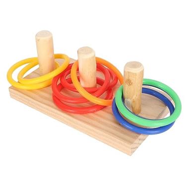 Imagem de Brinquedo de Treinamento de Pássaros, Anéis de Empilhamento de Pássaros Interativos Coloridos Brinquedo de Inteligência para Pássaros Engraçados para Pássaros Pequenos a Médios