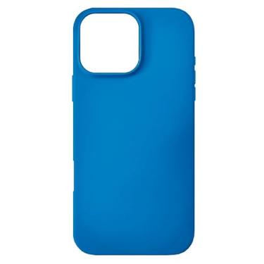 Imagem de Capinha Compatível com Iphone 16 pro max Preta, Branca, Azul, Rosa, Bordô, Roxo, Lilás, Cinza, Pink, Bege, Flexivel, Tecnologia anti impacto, Aveludada com design PREMIUM c/logo (Azul Royal)