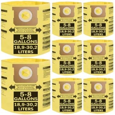 Imagem de Yonice Sacos de vácuo compatíveis com aspirador de pó Shop Vac 5-8 galões, saco de filtro descartável tipo H, peça nº 90671 9067100 90661 906-61 9066100