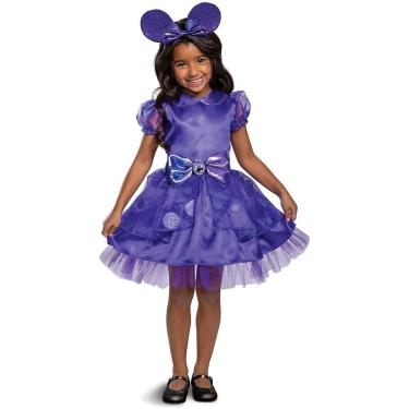 Imagem de Fantasia Minnie Mouse Poção Roxa Infantil Tamanho L 4/6X - Meninas
