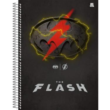 Imagem de Caderno Universitário Animativa, 15 matérias, Capa dura, 240 folhas, The Flash, Pacote com 2 unidades