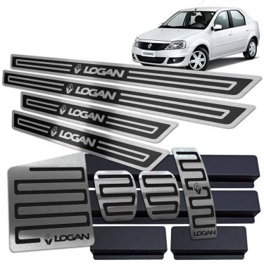 Imagem de Descanso + Pedaleiras + Soleiras Logan 2011 A 2013 Preto AR