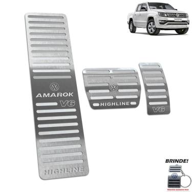 Imagem de Descanso + Pedaleira Amarok V6 Highline 2018 a 2020 Prata