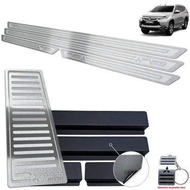 Imagem de Descanso Soleira Pajero Sport 2019 A 2021 Prata Alto Relevo