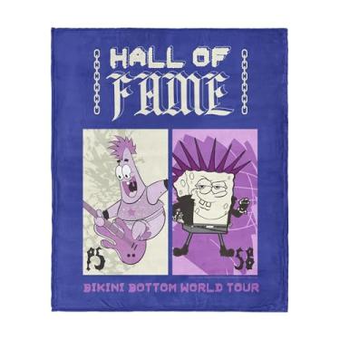 Imagem de Bob Esponja Calça Quadrada Parte Inferior de Biquíni Tour Mundial Cobertor de Seda Toque de Seda, Capa de Cama e Sofá de Pelúcia Macia, 127 x 152 cm